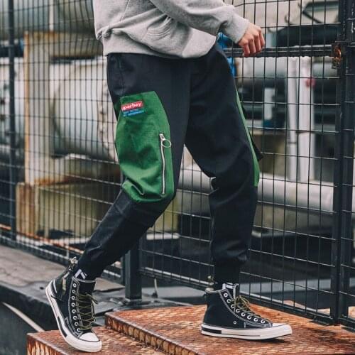 2019 spring and autumn Casual Pants Men SweatPants Sportswear Trousers Male Breathable Haren pants Pencil Pants Black M-4XL