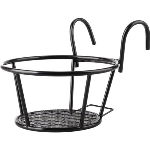 Plant Stand For Indoor Iron Art Hanging Baskets Holder Round Detachable Flower Bed