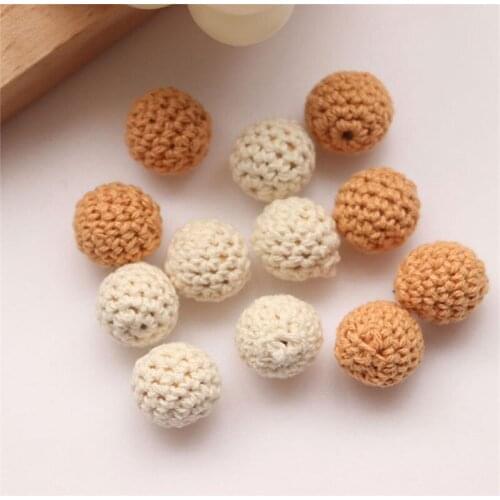 Winter style 40pcs/lot 15mm wood beads inside knitting rounds balls diy jewelry earring/garment/hair accessory