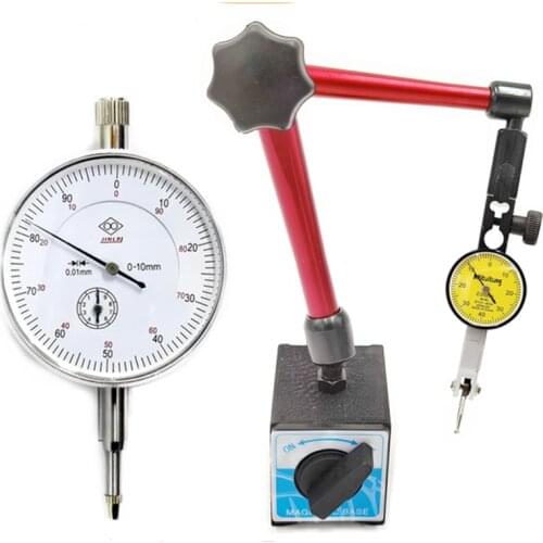 10mm Dial Indicator Magnetic Stand Base Holder 0.8mm Dial Test Comparator For Equipment Calibration