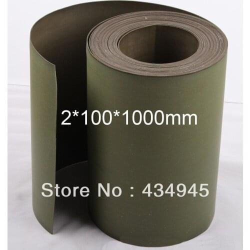 2mm thickness 100mm width 1000mm length,machine tool wear resistant PTFE belt,guide rail polytef belt