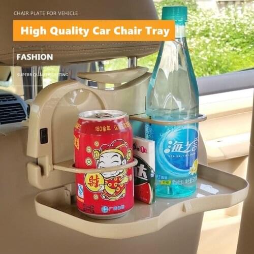 Car Foldable Table Dining Table Backseat Food Tray Cup Holder Multifunctional Chair Back Portable Tray Table Shelf Universal