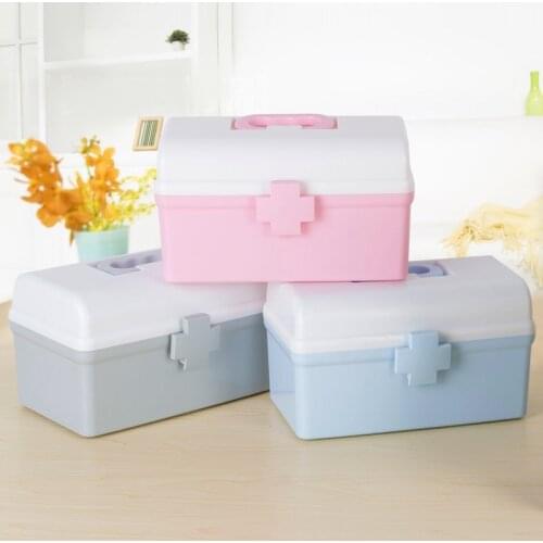 Large Medicine Kit Box Medical Boxes Plastic Container Multi-layer Storage Organizer First Aid Kit Outdoor Home Medicine Cabinet