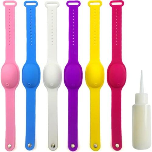 Hand Sanitizer Bracelet Silicone Bracelet Wristband Hand Dispenser Portable Hand Sanitizer Dispenser Pump Disinfectant Repellent