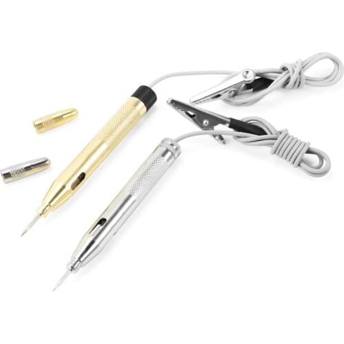 DC6V-24V Car Circuit Tester Probe Light System Test Probe Lamp Auto Light Lamp Voltage Test Pen Detector Copper Diagnostic Tool