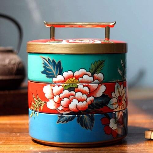 Chinese Ceramics Chest Box Luxury Creativity Organizer Large Compartment Desktop Storage Box Ornament Cajas Sweetbox ED50SB