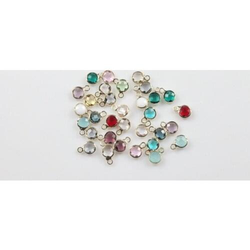 6mm Circular Connector and Pendants ,Transperant Crystal Findings In Jewelry for Women Bracelets and Necklace