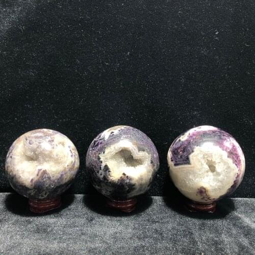 Natural Fluorite Agate Quartz Hand-Polished Feng Shui Sphere Healing Reiki Home Decoration Stone Handicraft Decoration Sphere