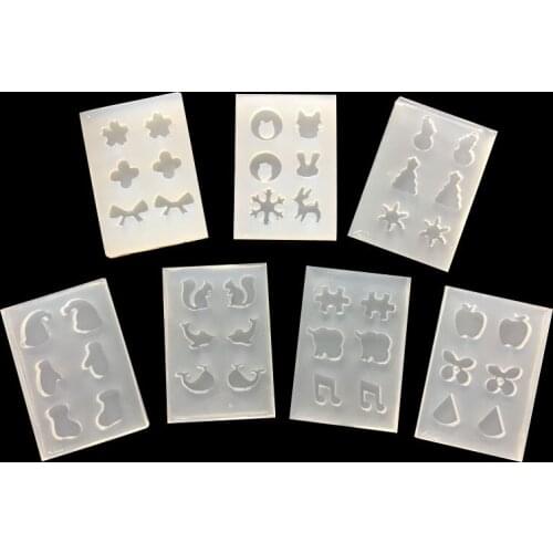 Several Mini cute high permeability silicone mold for ear stud 16116