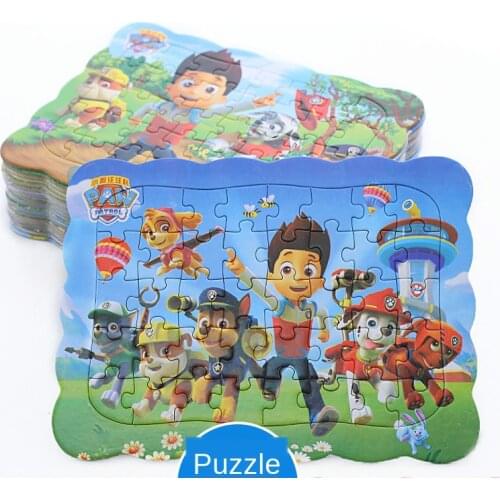 New Paw Patrol Wooden Puzzle Kids Toy Cartoon Animal Wood Jigsaw Puzzles Child Early Educational Learning Toy for Christmas Gift