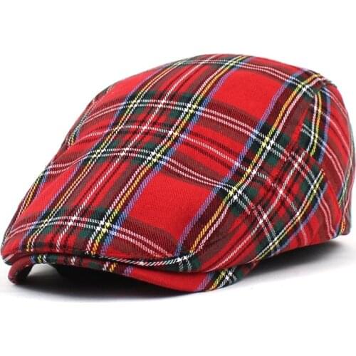 Plain Polyester Cotton Newsboy Cap Mens Plaid Duckbill Visor Hat Winter Autumn Warm Caps Retro Vintage Man Boinas Gatsby Hats