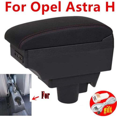 For Opel Astra Armrest Box For Opel Astra H Universal Car Central Armrest Storage Box cup holder ashtray modification accessorie