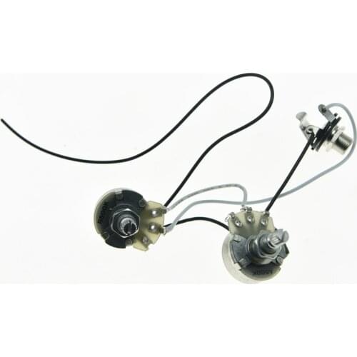 Prewired Wiring Harness Alpha 500K Large Pots 1V1T 1 Socket for Precision P Bass