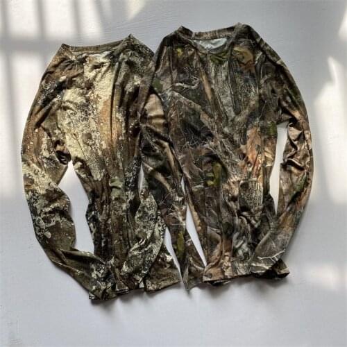 S-3XL Large Size Mens Summer Quick-Drying Long-Sleeved Stretch Shirt Bionic Bird Watching Photography Fishing Trekking T-Shirt