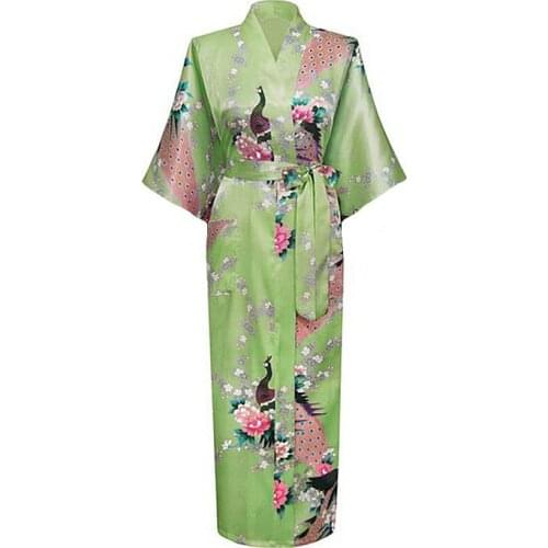 Wedding Bride Bridesmaid Long Night Robe Womens Dressing Kimono Bath Gown Bathrobe Sleepwear Female Nightgown Plus Size S-XXXL