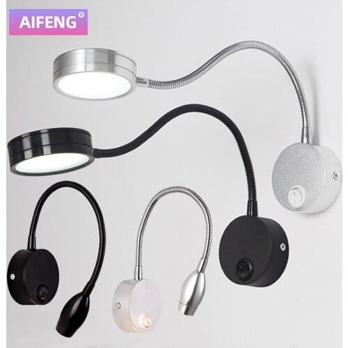 AIFENG Bedside Working Study Reading Lamp Wall Lamp Sconces 6W LED Book Lamp Wall Night Light Fixtures Spot LED Night Light