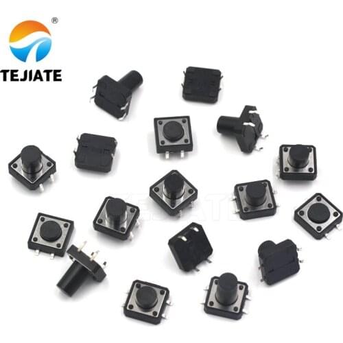 20PCS Paster-type Vertical 4 legs Touch Key Microswitch Erect 4 Foot Button Switch 12*12*4.3/5/6/8/10/13MM