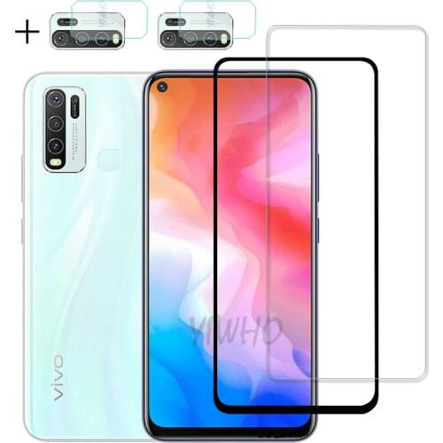 Protective Glass For Vivo Y30 Y50 2020 Camera Protector On For Vivo Y11 Y12 Y17 2019 Safety Glass Front Screen Tempered Film