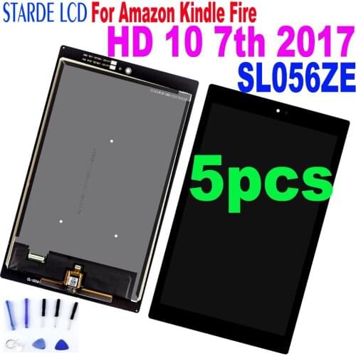 5PCS 10.1’’ LCD Display for Amazon Kindle Fire HD 10 7th Gen SL056ZE 2017 LCD Display With Touch Screen Digitizer Full Assembly