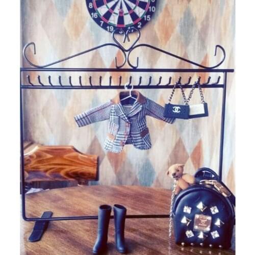 1 PCS Metal 1/6 Doll Clothes Rack Hanger for Blyth, Pullip, Barbies, Azone Doll Furniture Accessories