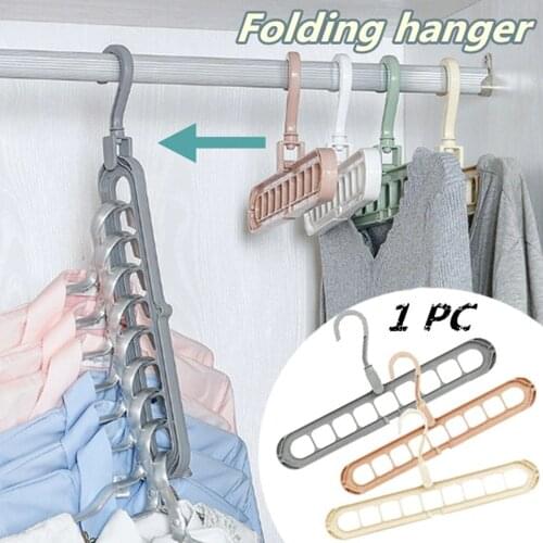 1 PC Multi-port Circle Clothes Hanger Clothes Drying Rack Multifunction Plastic Scarf Clothes Hangers Storage Racks