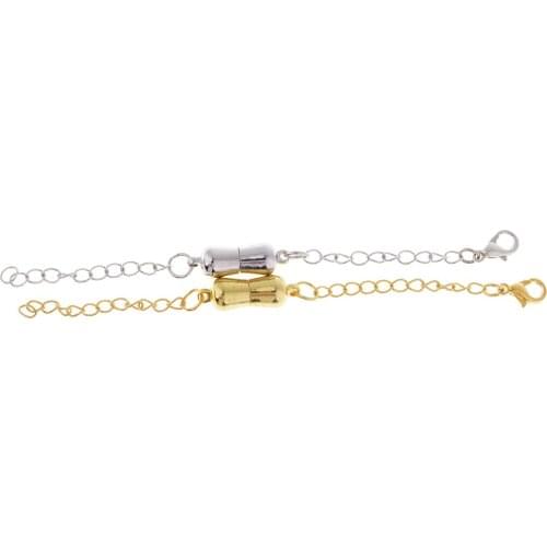 2x Jewelry Making Hooks Lobster Clasps Necklace Bracelet with Chain