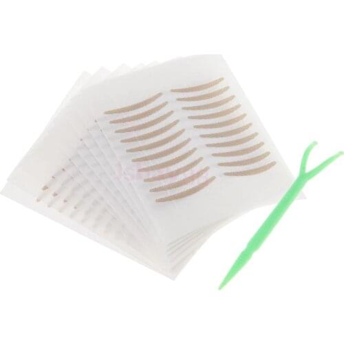 200Pcs Invisible Fiber Lace Double Eyelid Lift Strips Tape Adhesive Stickers 2mm
