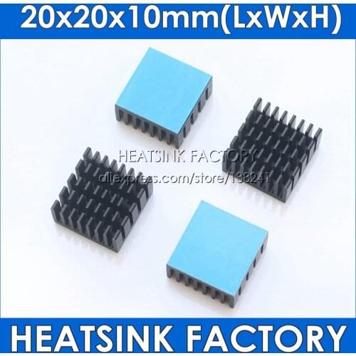5Pcs 20x20x10mm Cooling Accessories DIY Heatsink CPU GPU IC Memory Chip Aluminum Heat Sink Cooler Radiator with Thermal tape