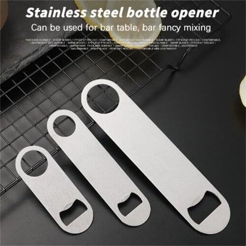 3PCS Bottle Opener Heavy Duty Classical Stainless Steel Flat Bottle Opener Beer Bottle Opener Kitchen Bar Restaurant Accessories