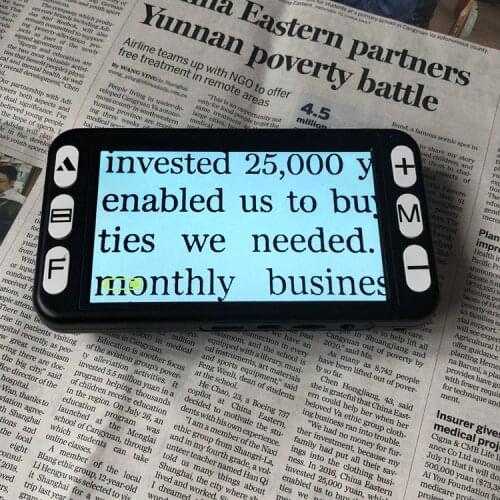 5inch LCD Display Low Vision Video Magnifier Portable Reading Magnifier Electronic Reading Aid Handheld TV Output Voice
