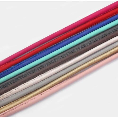 5Meter Multi-color Flat PU Soft Leather Cord For Necklace Bracelet Anklet Making Rope DIY Fashion Jewelry Accessories 4*2.5mm