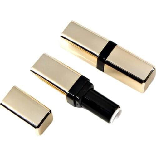 50pieces Luxury Golden Lipstick Tube Fashion Make Up Tool Portable Travel Lip Gloss Bottles Empty Refillable Lip Balm Container