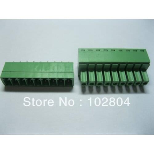 50 Pcs Per Lot 3.5mm 9 way/pin Screw Terminal Block Connector Green Pluggable Type 15EDCK-15EDCV-3.5 HOT Sale HIGH Quality