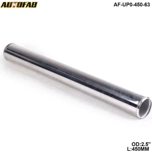 63mm 2.5"Aluminum Exhaust/Downpipe/Intercooler DIY Piping Pipe Straight L: 450mm For Honda Civic EM1 SI EX 99-00 AF-UP0-450-63