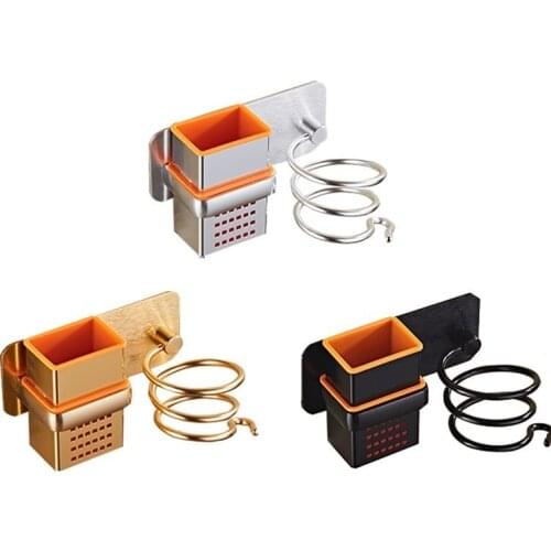 Punch-free Space Aluminum Hair Dryer Bracket Bathroom Rack Bathroom Pendant Rack