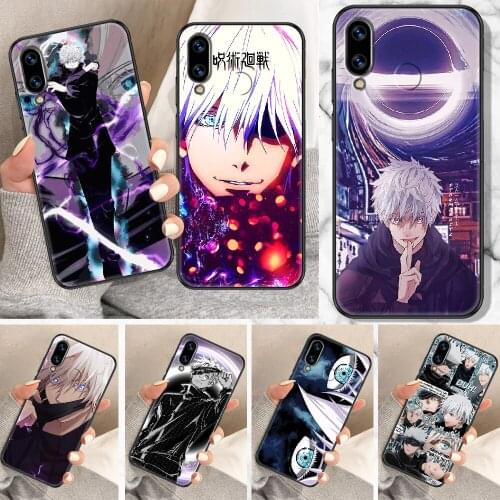 Satoru Gojo Jujutsu Kaisen Anime Phone Case For Huawei Honor 6A 7A 7C 8A 8X 8 9 9X 10 10i 20 Lite Pro black trend waterproof art