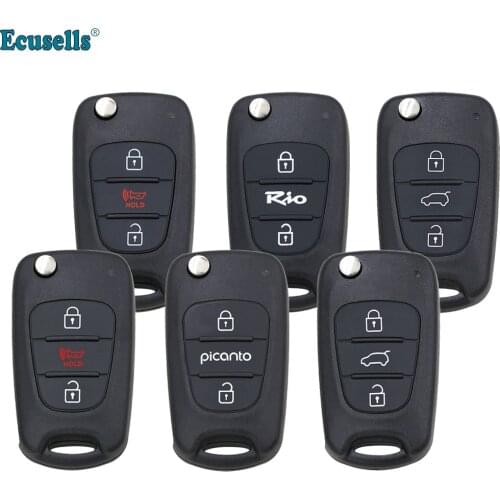 3 buttons remote key shell case fob For KIA Rio Soul Picanto Ceed SORENTO SPORTAGE Optima Uncut Blade
