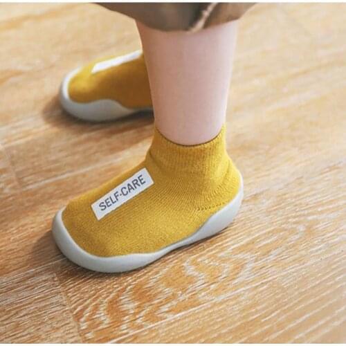 Baby First Walker Shoe Unisex Baby Walkers Shoes Toddler kids Girl Soft Rubber Sole Baby Knit Booties Anti-slip