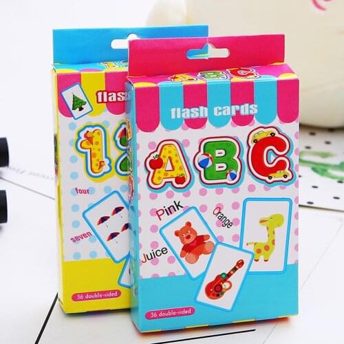 2Pcs Children Caroon English Alphabet Numbers Flashcard Educational Toy Improve childrens arithmetic skills Baby Gift