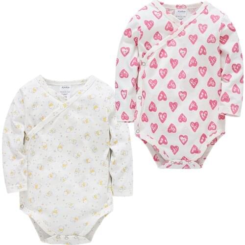 Kavkas Baby Boys Girls Bodysuit 2 3 4PCS Long Sleeve 100% Cotton Baby Clothes 0-12 months Newborn body bebe Jumpsuit Clothing