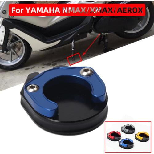 For Yamaha NMAX155 AEROX155 XMAX 250 300 2017-2019 Scooter CNC Accessories Kickstand Side Stand Extension Pad Enlarger Plat