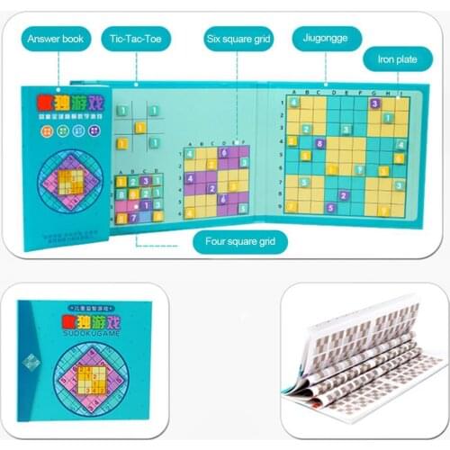 Sudoku Board Logical Thinking Education Portable Wooden Sudoku Board Game Challenges Interactive Logic Desktop Toy For Kids