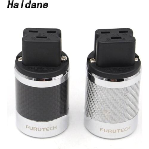 Haldane HIFI Carbon Fiber Rhodium Plated 20A IEC Female power Plug Socket Connector AudioPhile Audio Power Cable