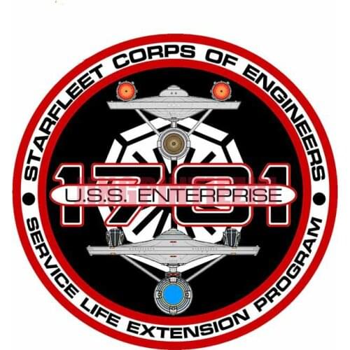 Personality Car Sticker Hot Sell Car Stickers Star Trek Starfleet Waterproof Personalized for Windows Covered with Scratch PVC