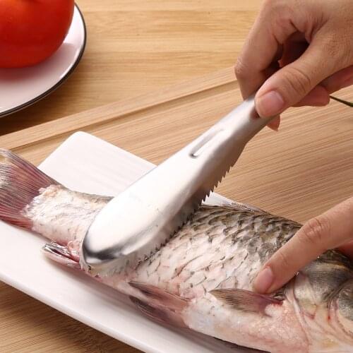 Cooking Tools Fish Cleaning Knife Skinner Fish Skin Scraper Stainless Steel Fish Scales Fishing Cleaning Remover Kitchen Gadget