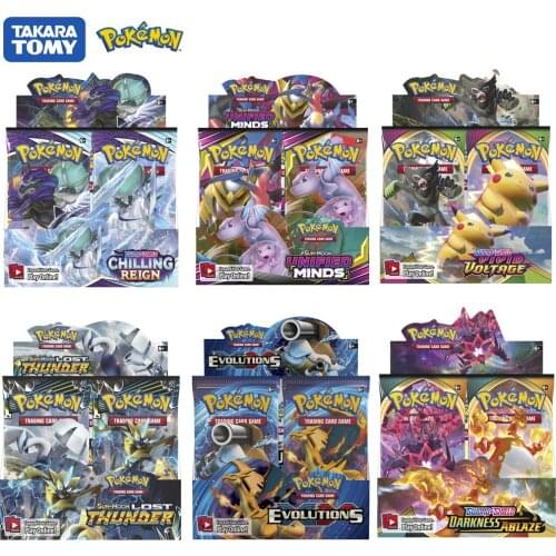 324Pcs Pokemon Cards Booster Box TCG: Darkness Ablaze Evolutions Game Card Collection Toy Gift