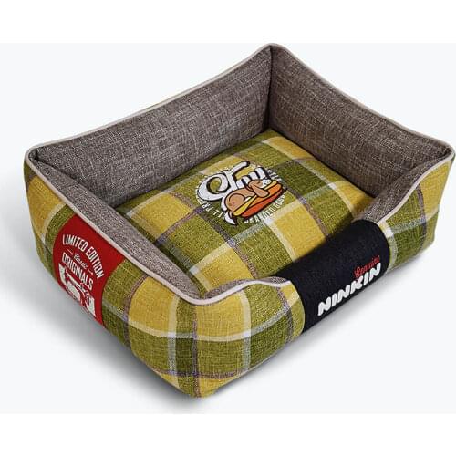 Dog Plaid Sofa For Small Medium Comfy Dogs Sleeping Bed Cushion Detachable Washable Kennel Cat Mat Autumn Winter Animal House