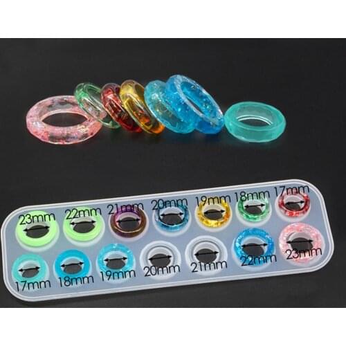 DIY Jewelry Making Ring Silicone Molds Flat Rings Mould Collection Handmade Jewelry Tools Resin Crystal Epoxy Resin Molds