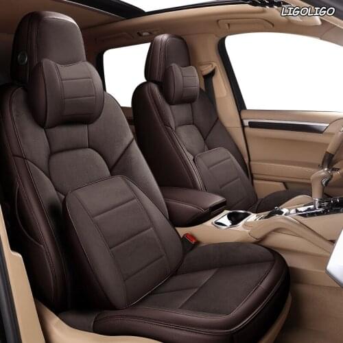 LIGOLIGO Custom Leather car seat cover set For Dongfeng AX5 AX4 E70 AX7 S30 H30 CM7 S500 360 370 330 580 IX5 P16 S16 car seats