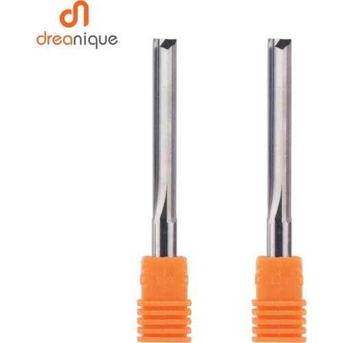 2PCS/Lot 3.175mm 4mm 6mm 8mm Shank 2 Flute Tungsten Carbide End Mill CNC Router Bit Engraving Bit Straight Slot Milling Cutter